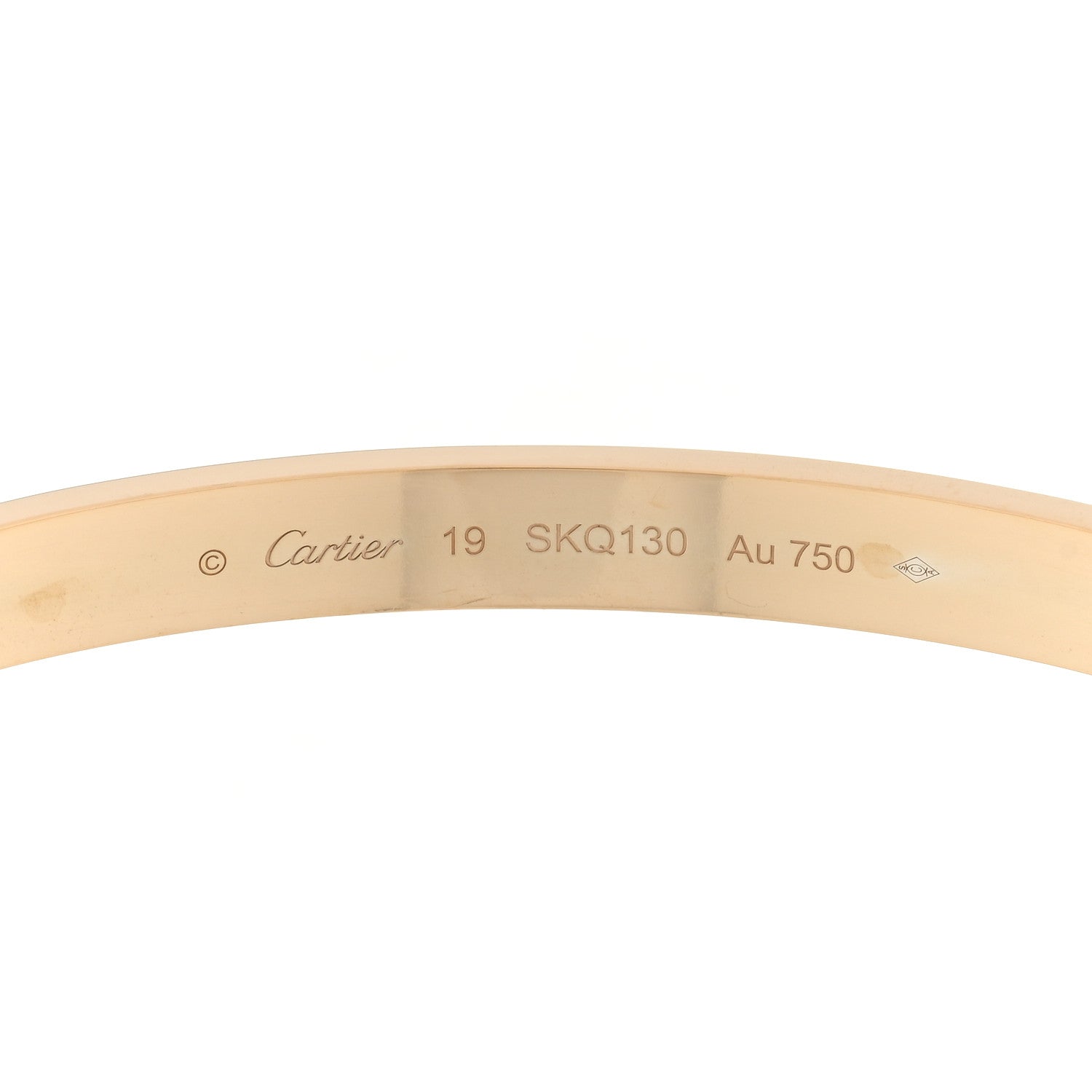 Cartier 18K Yellow Gold LOVE Bracelet 19 3 of 5