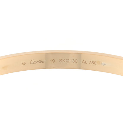 Cartier 18K Yellow Gold LOVE Bracelet 19 3 of 5