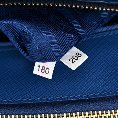 Prada Saffiano Lux Mini Galleria Double Zip Tote Azzurro 8 of 12