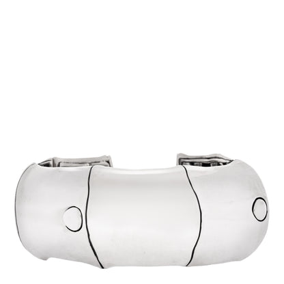 John Hardy Sterling Silver Wide Bamboo Kick Cuff Bracelet 1 of 5