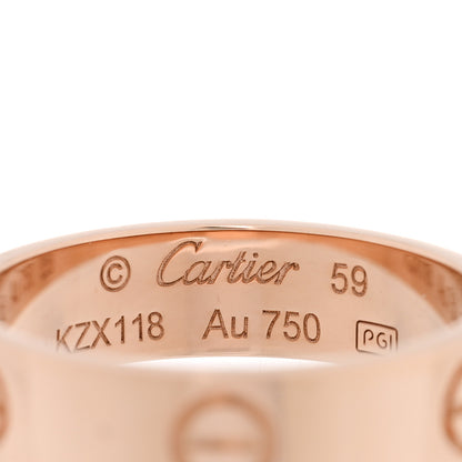Cartier 18K Pink Gold 5.5mm LOVE Ring 59 8.75 4 of 5