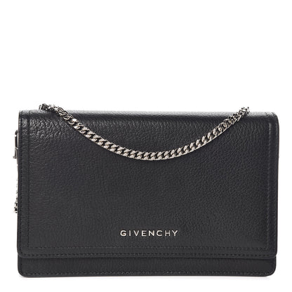 Givenchy Sugar Goatskin Pandora Chain Wallet Black 1 of 9