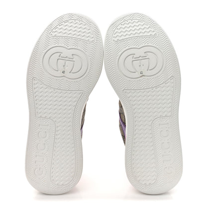 Gucci Calfskin GG Supreme Monogram Perforated Womens Platform 55mm Sneakers 40 Beige Ebony Sugar Pink Crop Shine Purple 6 of 10