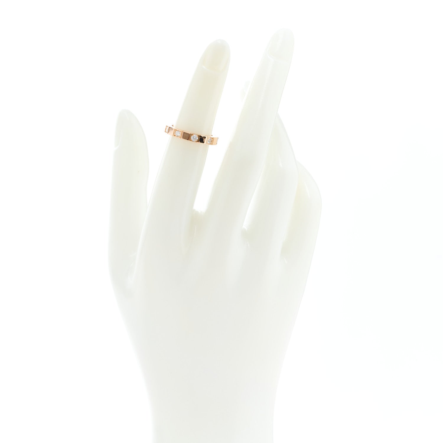 Cartier 18K Pink Gold Diamond Lanieres Half Eternity Band Ring 47 4 2 of 4