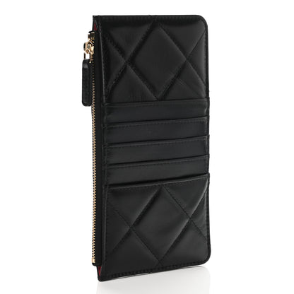 Chanel Lambskin Quilted Chanel 19 Phone and Card Holder Black 3 of 8