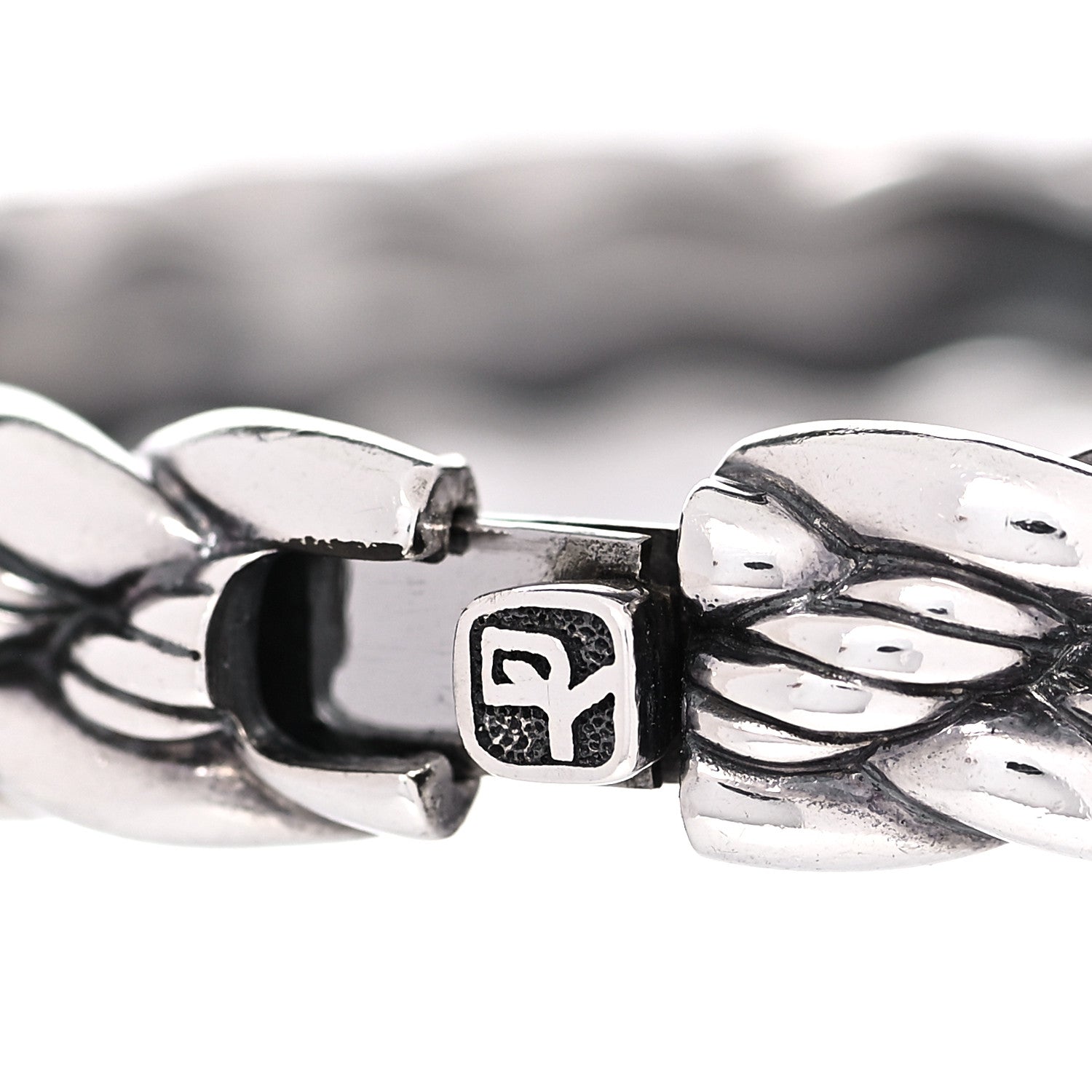 David Yurman Sterling Silver Woven Cable Hinge Bracelet 4 of 5