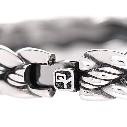 David Yurman Sterling Silver Woven Cable Hinge Bracelet 4 of 5