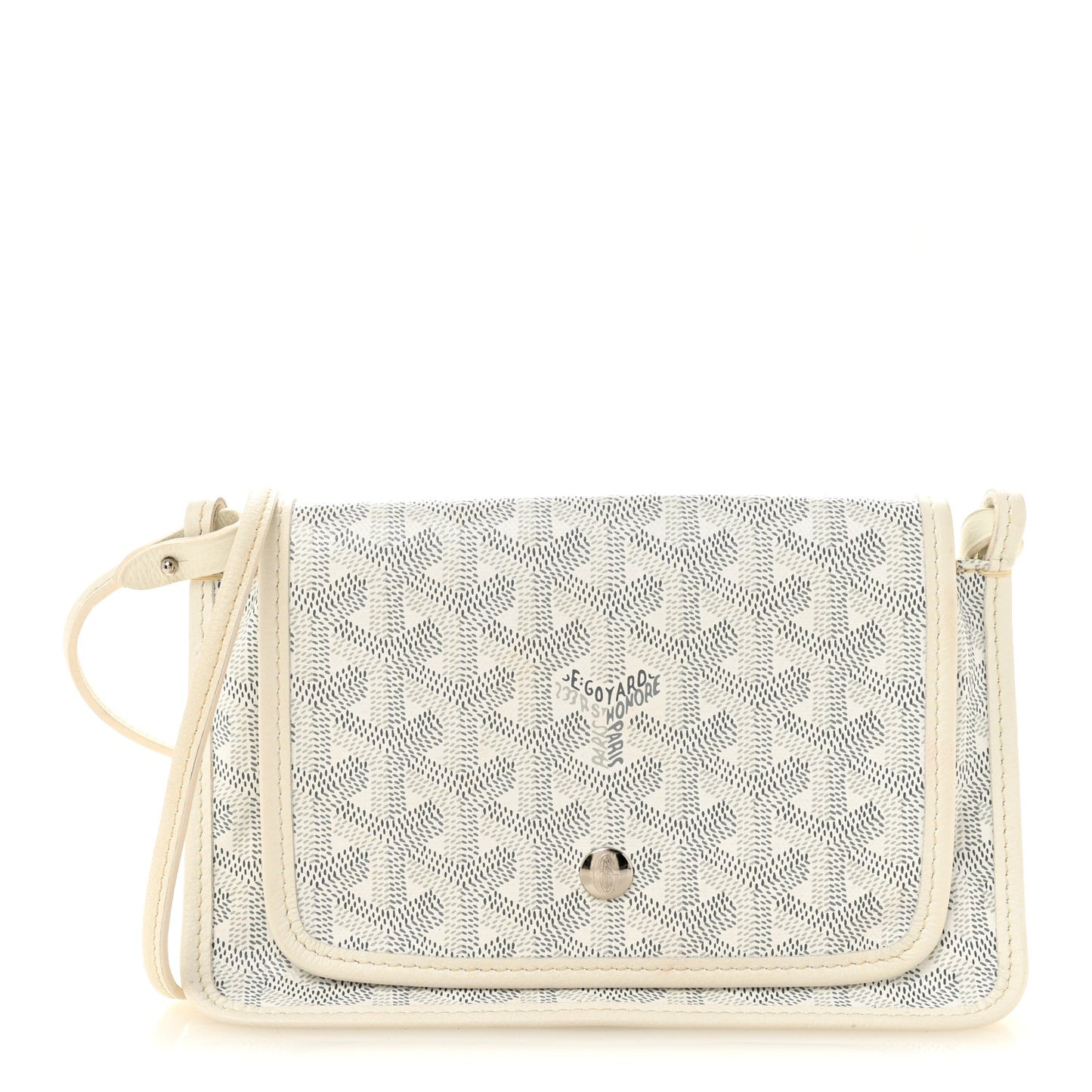 Goyardine Plumet Wallet Clutch White