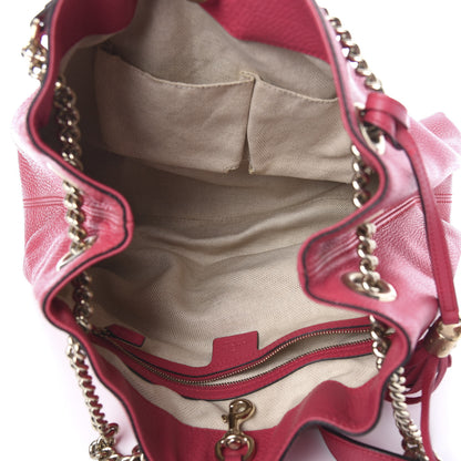Gucci Pebbled Calfskin Medium Soho Chain Shoulder Bag Pink 5 of 12