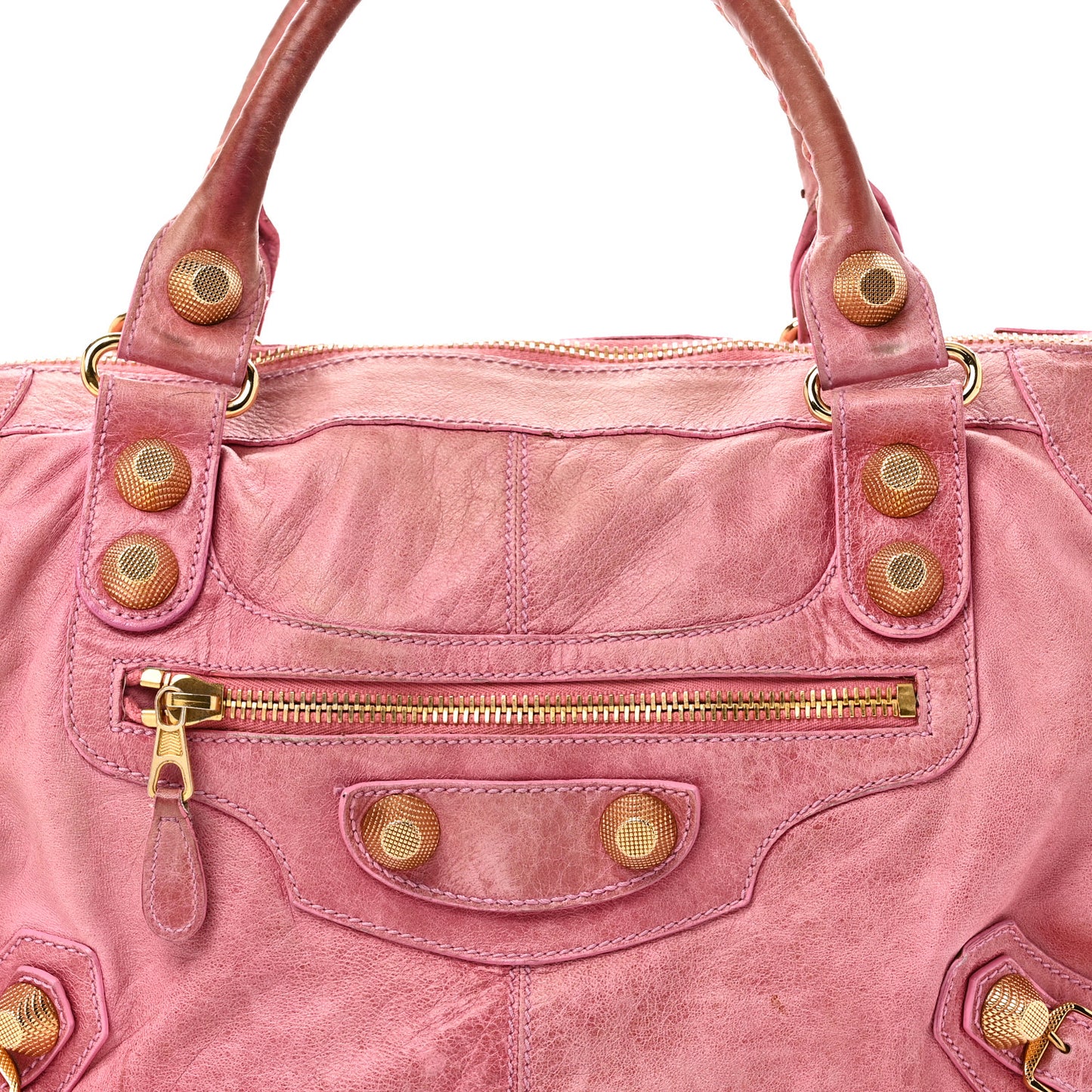 Agneau Giant 21 Gold Hardware Work Bubblegum