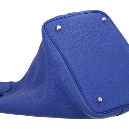 Hermes Taurillon Clemence Picotin Lock 22 MM Bleu Electrique 9 of 10