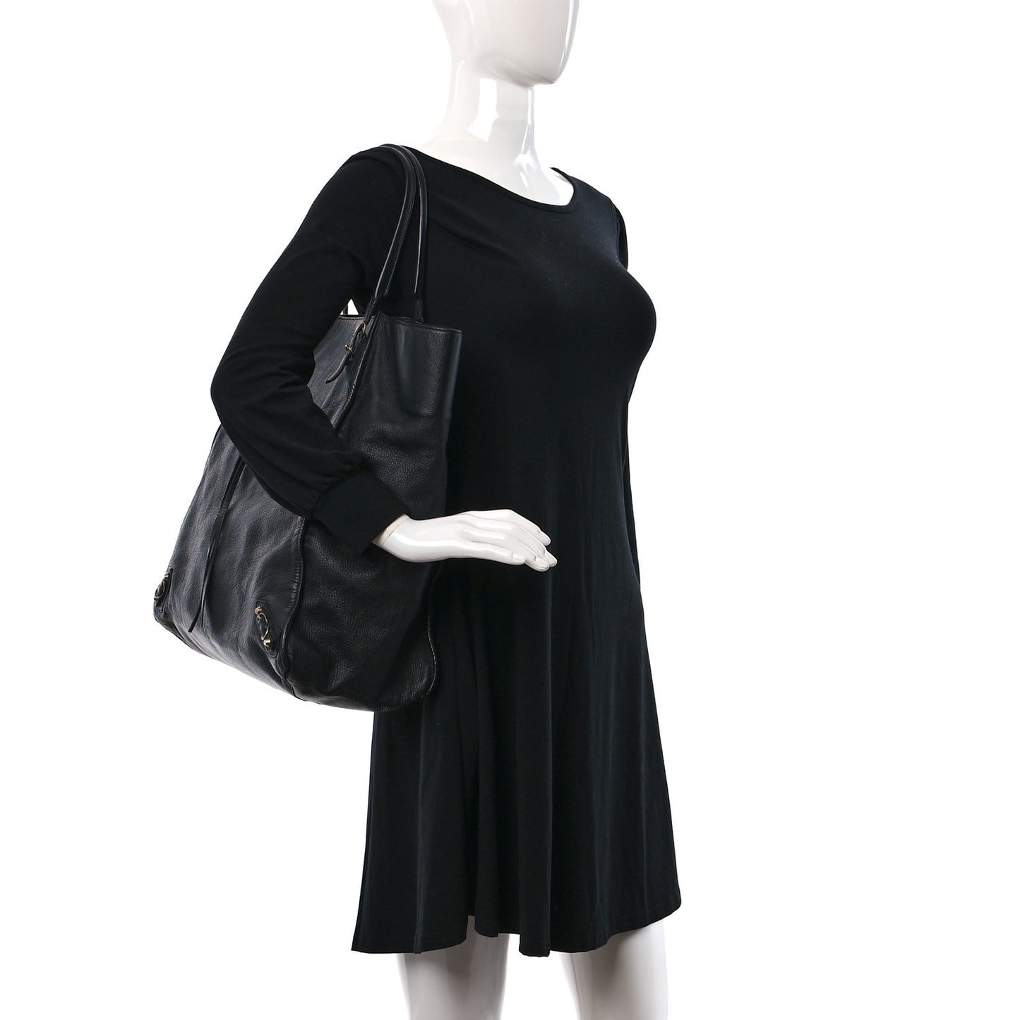Veau Papier Basket Tote Black