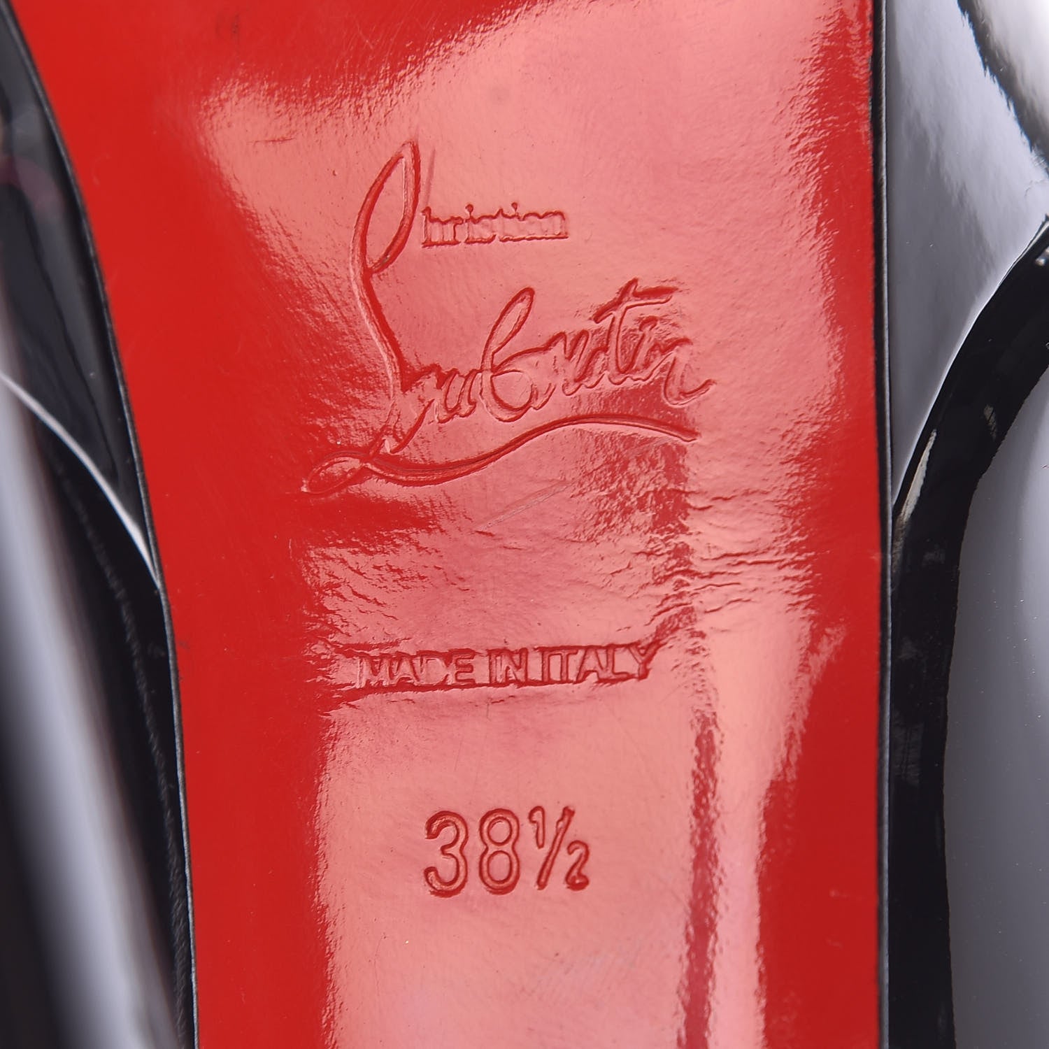 Christian Louboutin Patent Bianca 140 Pumps 38.5 Black 9 of 18