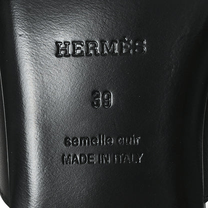 Hermes Calfskin Womens Mage Sandals 39 Black 7 of 9