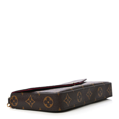 Louis Vuitton Monogram Pochette Felicie Chain Wallet Fuchsia 5 of 18