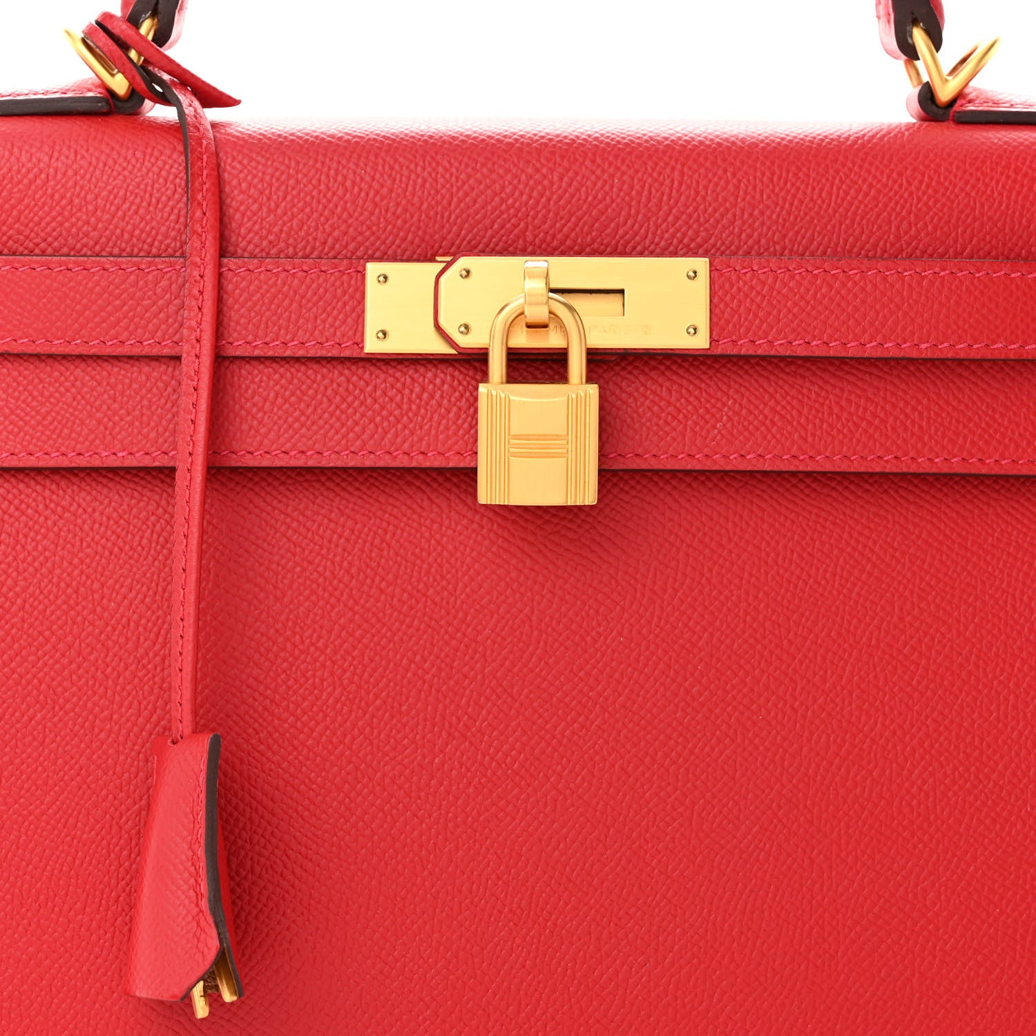 Hermes Epsom Horseshoe Kelly Sellier 28 Rouge Casaque Abricot 8 of 15