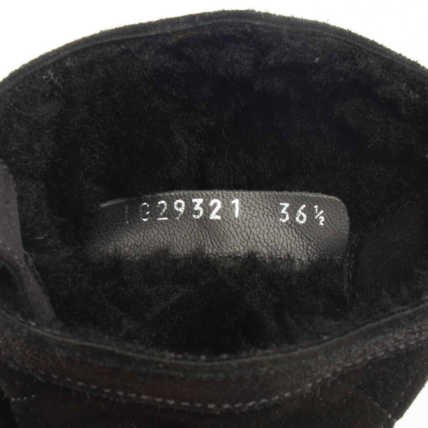 Suede Quilted High Boots 36.5 Black