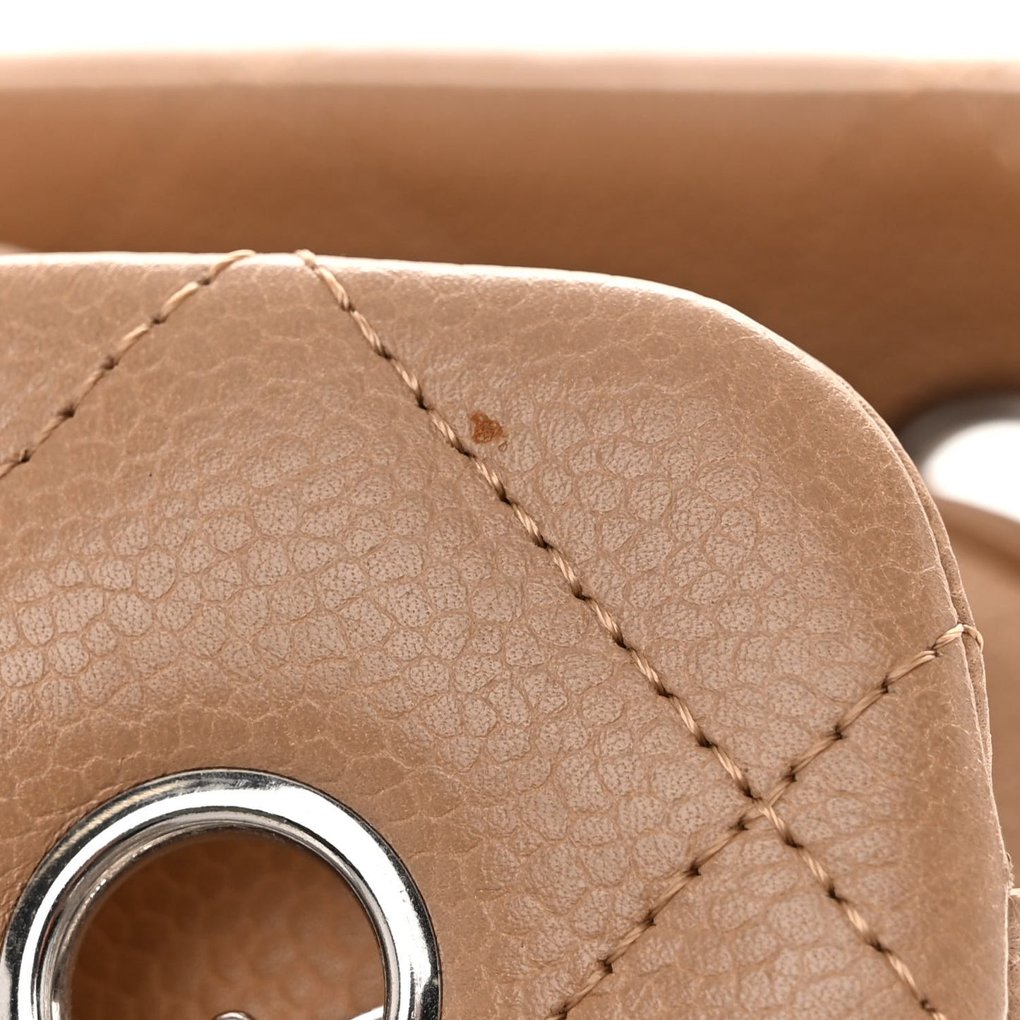 Caviar Quilted Tote Beige