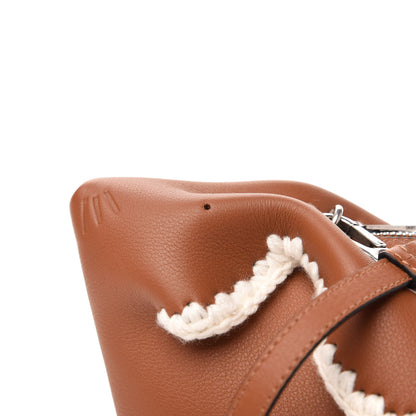 Loewe Calfskin Shearling Mini Bunny Crossbody Bag Caramel 9 of 9
