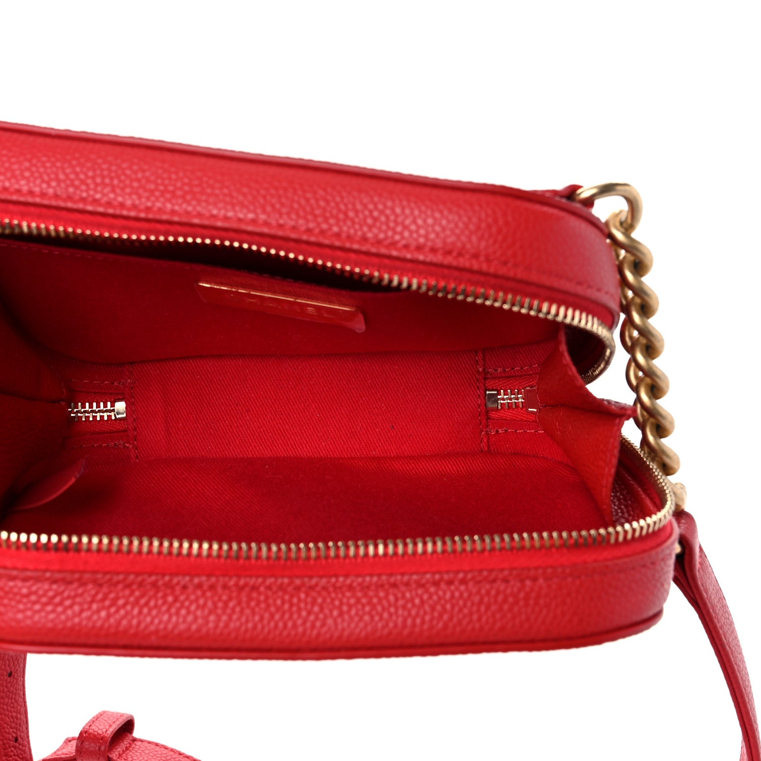 Chanel Caviar Quilted Waist Bag Red 5 of 13