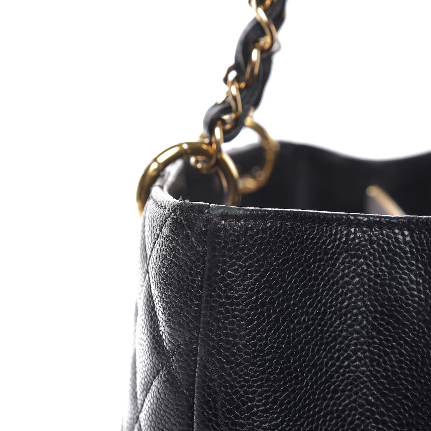 Caviar Quilted Grand Shopping Tote GST Black