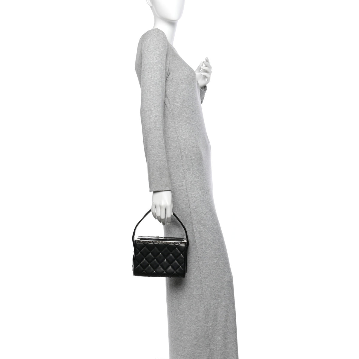 Chanel Lambskin Quilted Box Bag Black 2 of 11