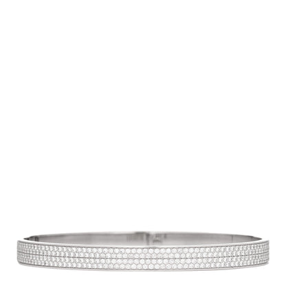 Hermes 18K White Gold Diamond PM Kelly Full Pave Bracelet SH 2 of 4