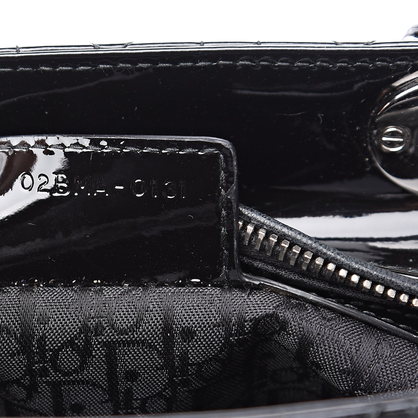 Patent Cannage Medium Lady Dior Black