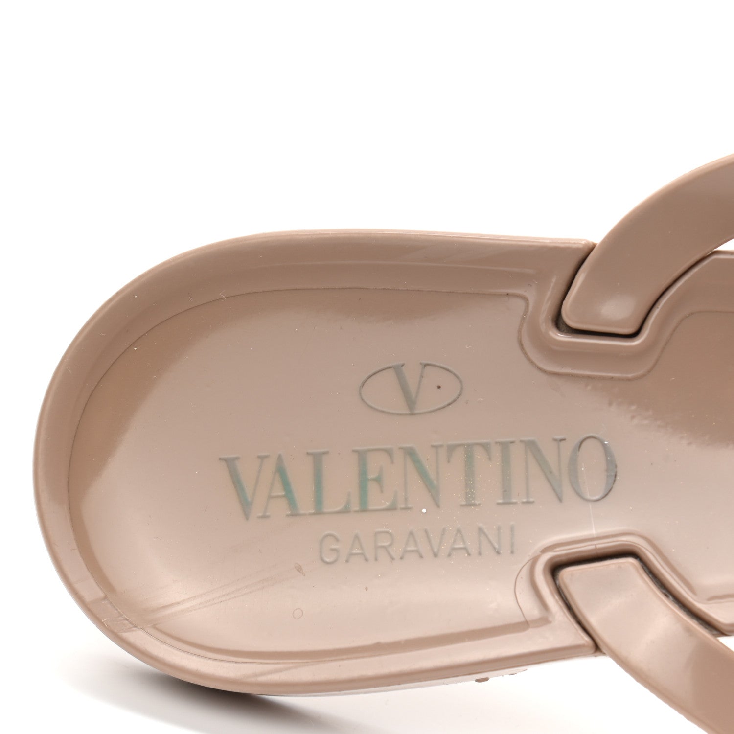 Valentino Garavani PVC Jelly Rockstud Bow Thong Sandals 40 Poudre 7 of 9