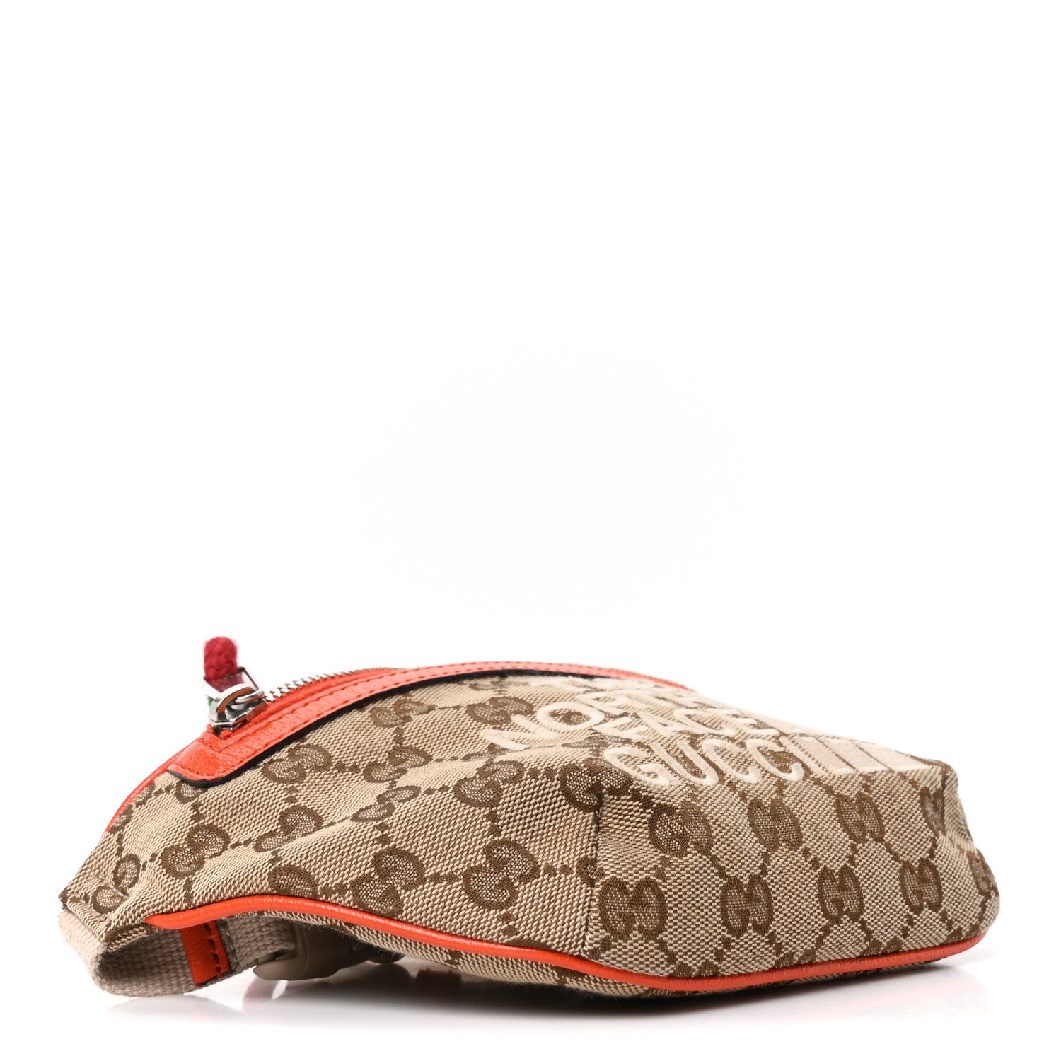 Gucci X THE NORTH FACE Monogram Textured Dollar Calfskin Embroidered Belt Bag Beige Ebony Mystic White Deep Orange 4 of 10