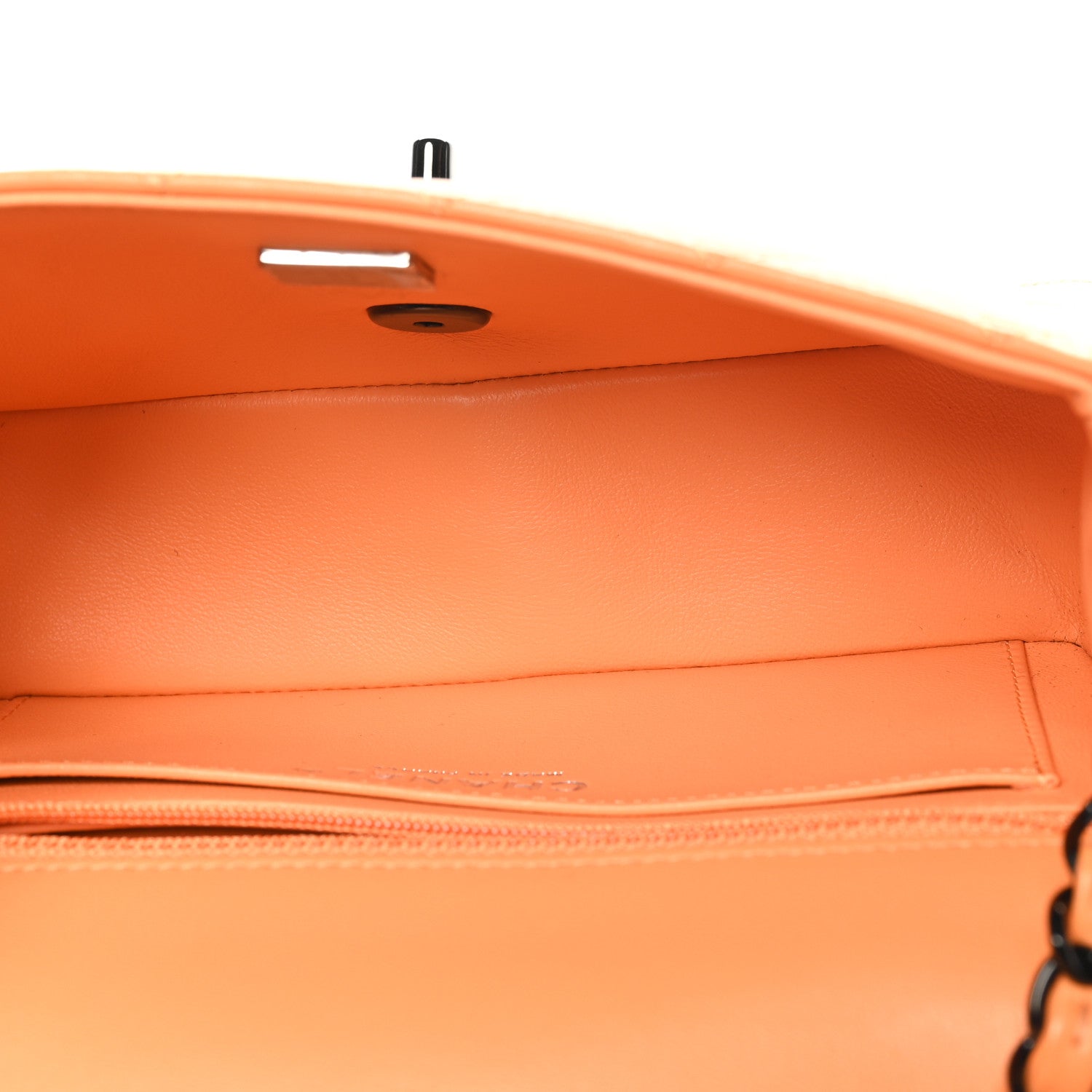 Chanel Lambskin Quilted Mini Rectangular Flap Orange 5 of 11