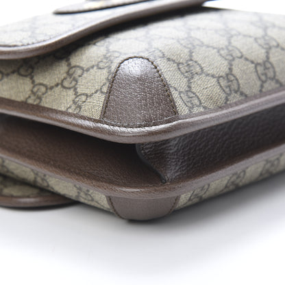 Gucci GG Supreme Monogram Web Small Neo Vintage Double Flap Messenger Bag Beige New Acero 11 of 12