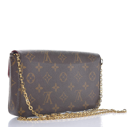Louis Vuitton Monogram Pochette Felicie Chain Wallet Fuchsia 3 of 10
