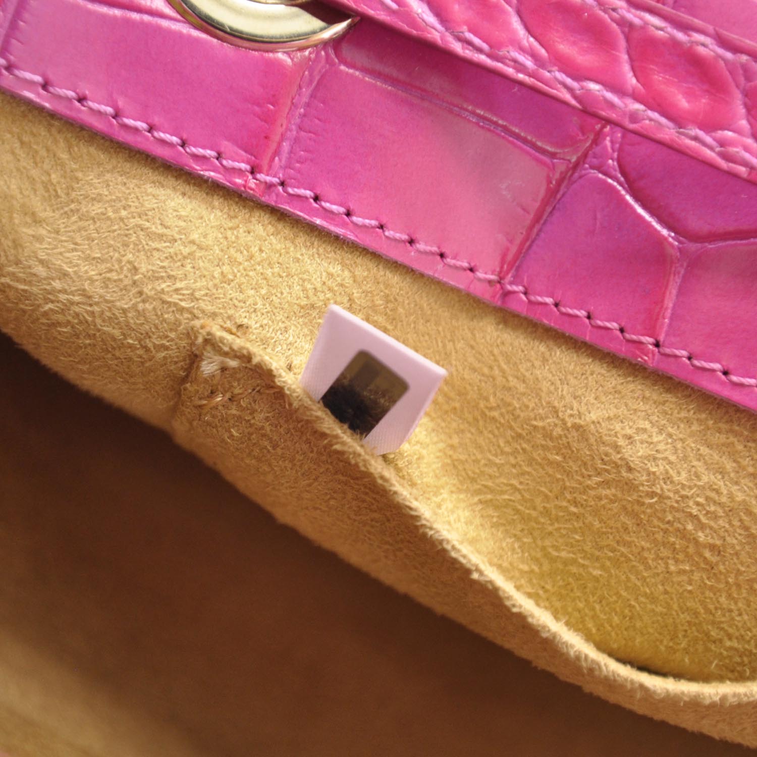 Jimmy Choo Crocodile Embossed Rosalie Fuchsia 10 of 10