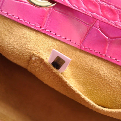 Jimmy Choo Crocodile Embossed Rosalie Fuchsia 10 of 10