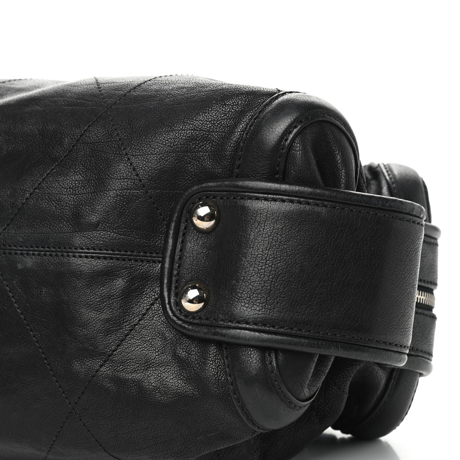 Chanel Calfskin Round Bowling Bag Black 10 of 10