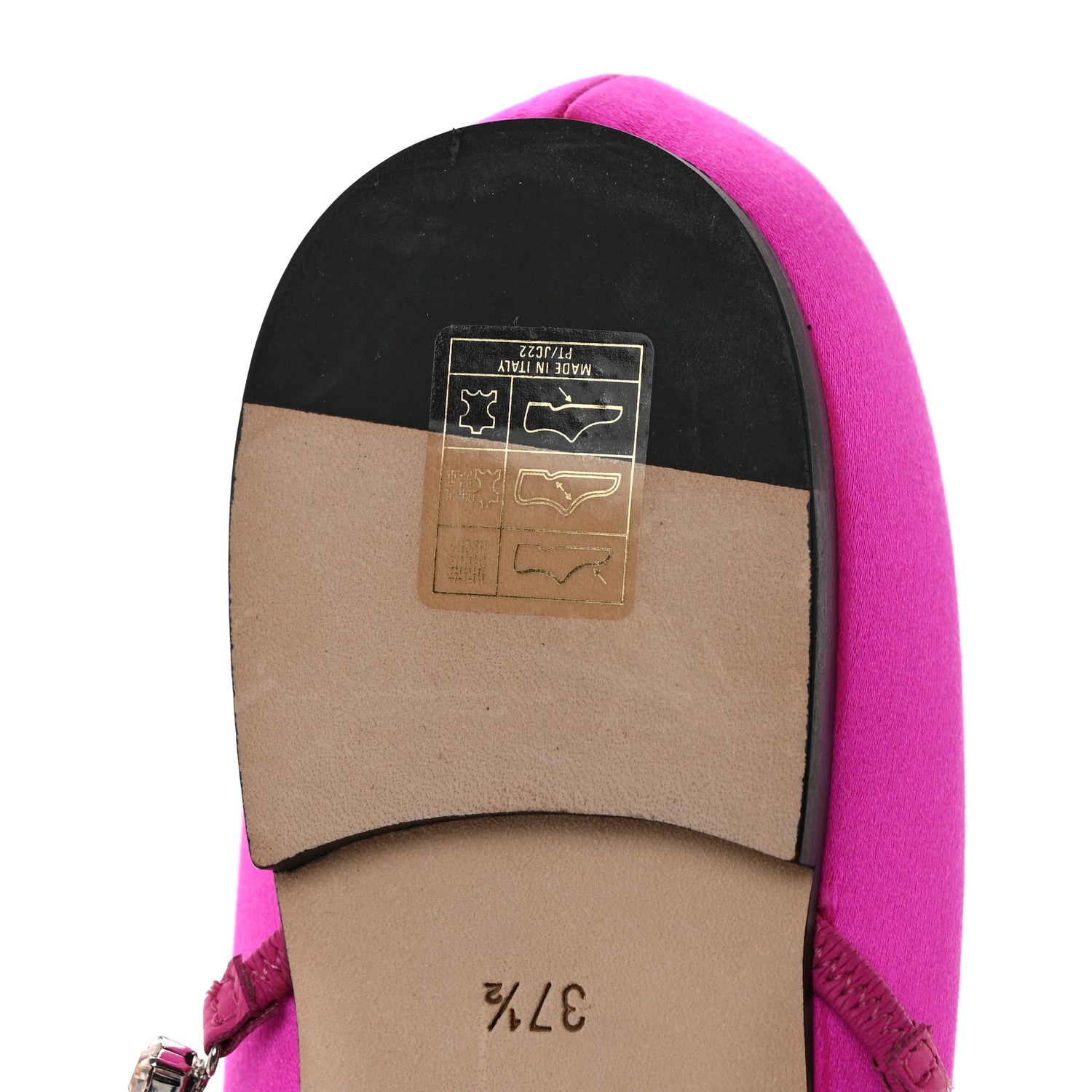 Jimmy Choo Satin Crystal Genevi Flat 37.5 Fuchsia Honey 13 of 13