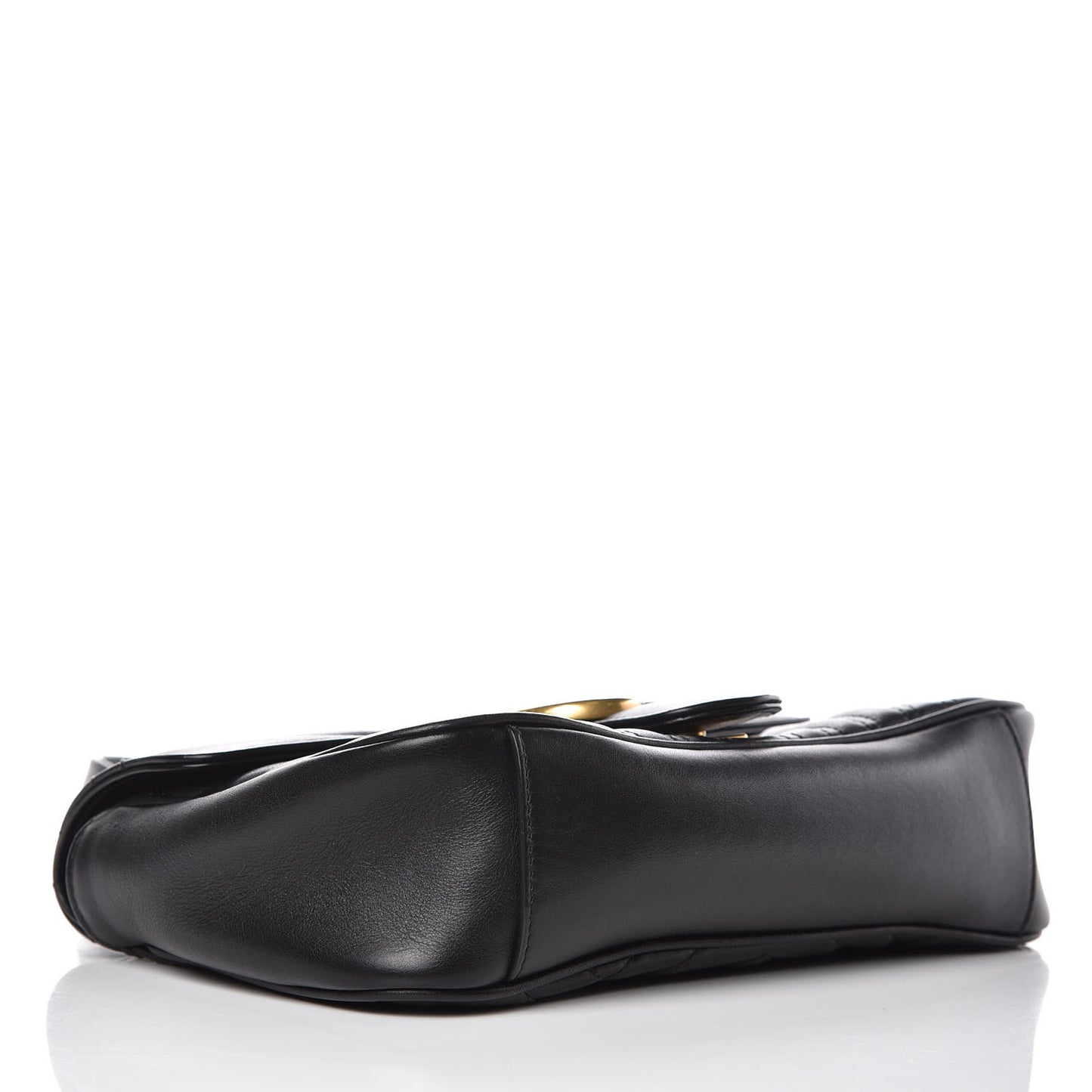 Calfskin Matelasse Small GG Marmont Shoulder Bag Black