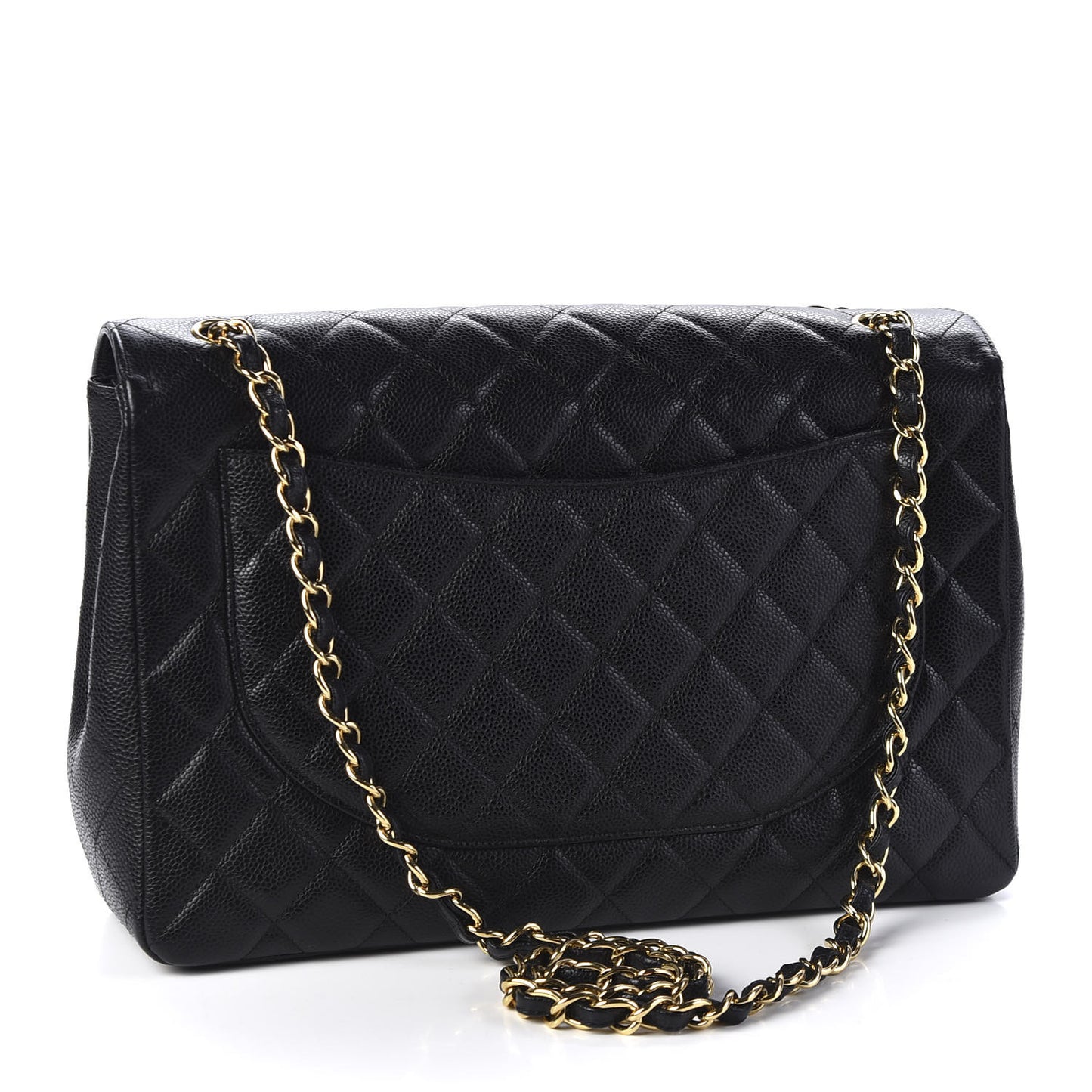 Caviar Quilted Maxi Single Flap Black