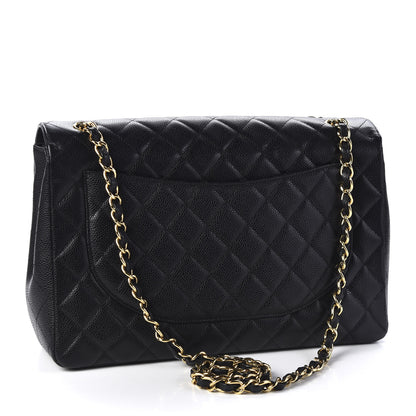 Chanel Caviar Quilted Maxi Single Flap Black 2 of 12