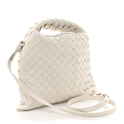 Bottega Veneta Calfskin Intrecciato Mini Hop White 3 of 10