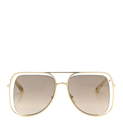 Chloe Poppy Aviator Sunglasses CE 130S Gold Brown 2 of 7