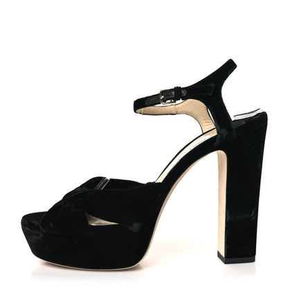 Jimmy Choo Velvet Heloise Pumps 41 Black 1 of 7