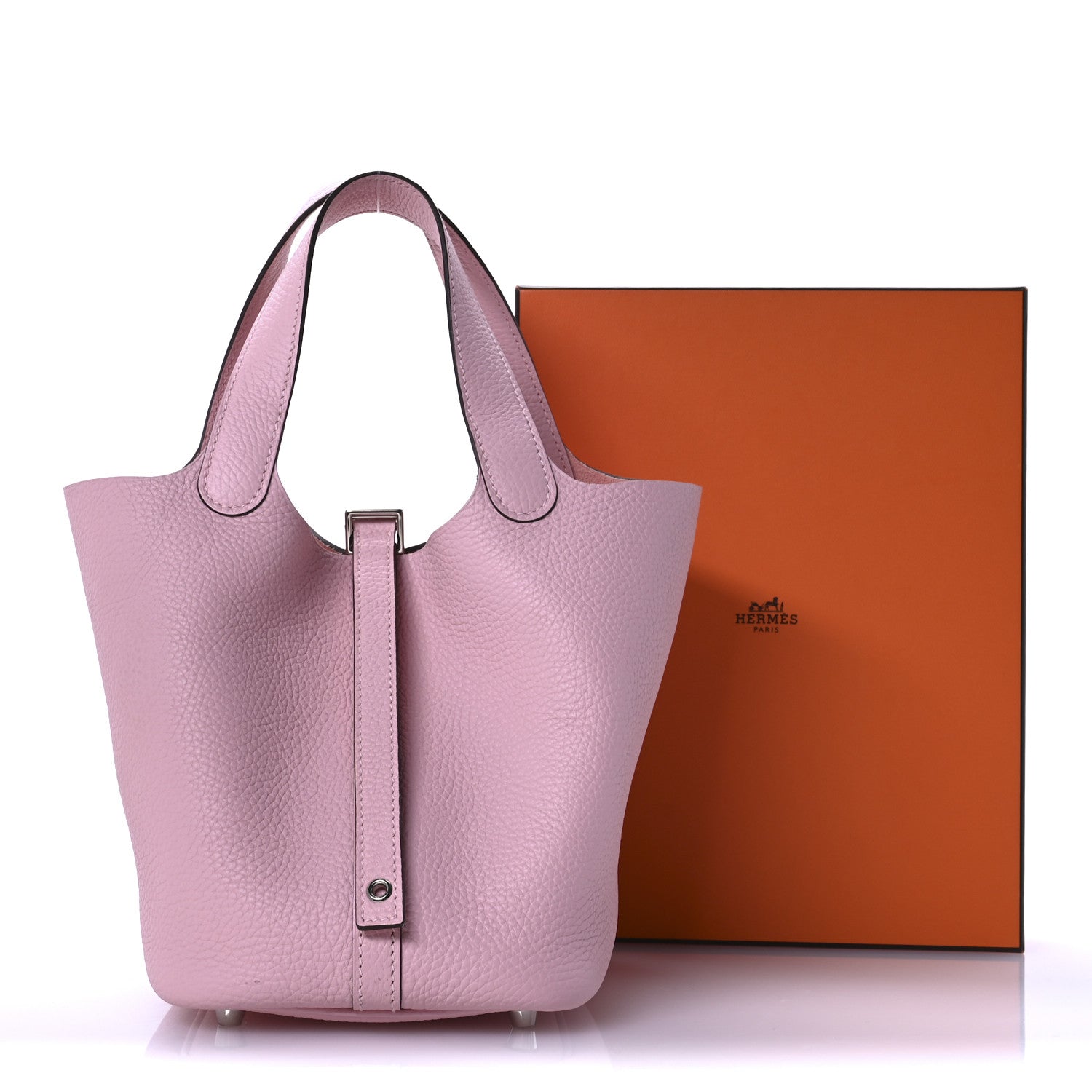 Hermes Taurillon Clemence Picotin Lock 18 PM Rose Sakura 11 of 11