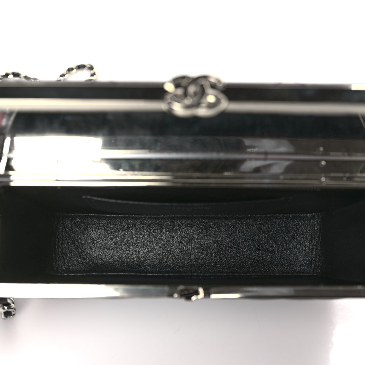 Lambskin Quilted CC Vanity With Chain Black