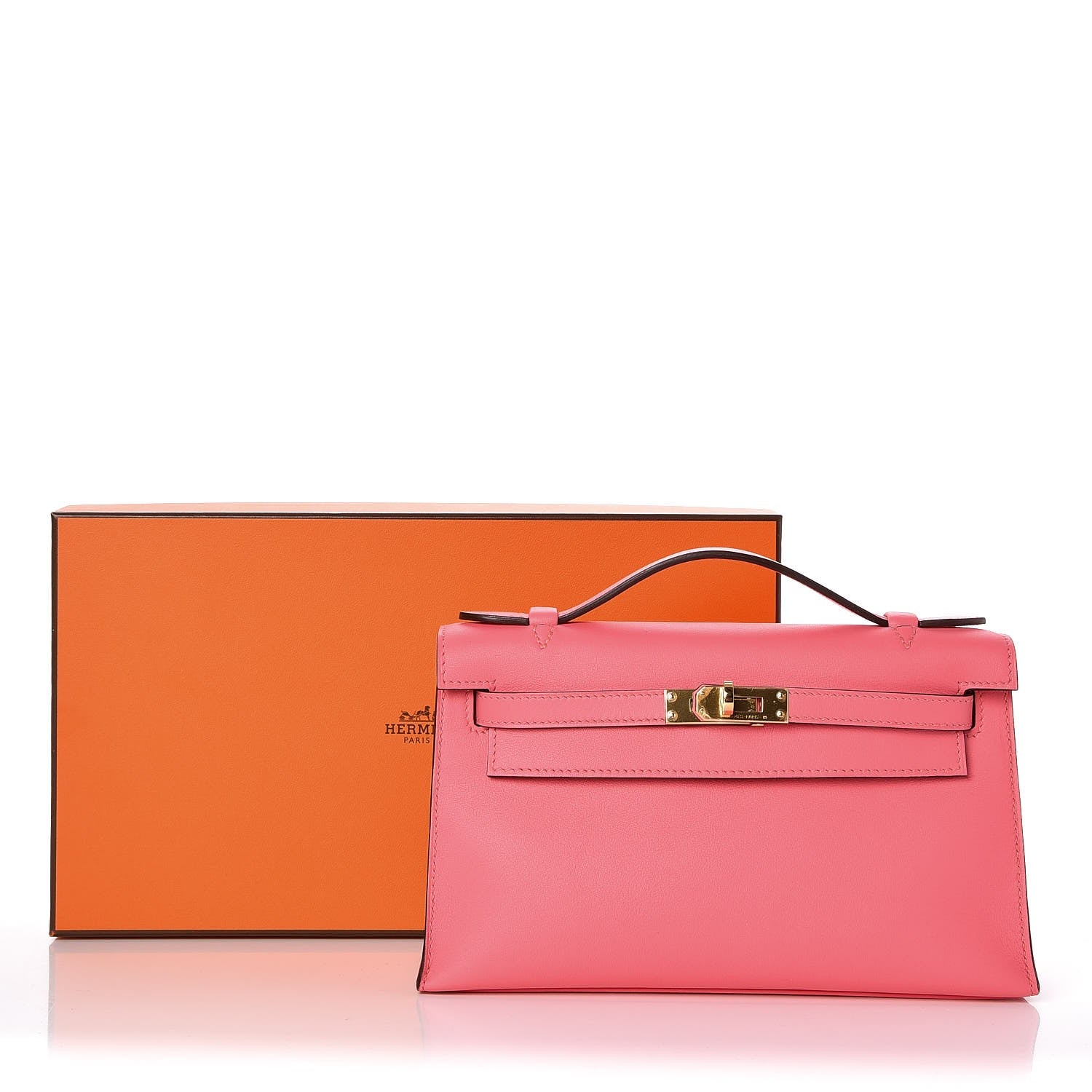 Hermes Swift Kelly Pochette Clutch Rose Azalee 21 of 21