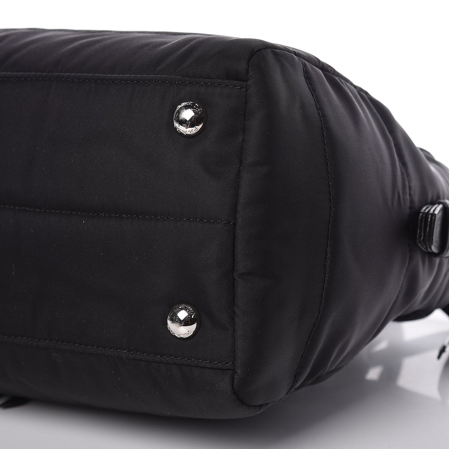 Nylon Tessuto Quilted Bowler Black