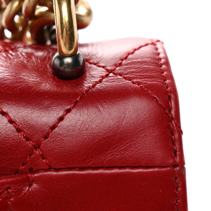 Chanel Iridescent Calfskin Quilted Small Straight Lined Flap Red 12 of 12