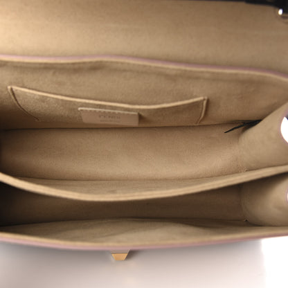 Fendi Vitello Liberty Pearl Bi-Color Flowers and Bow Scalloped Studded Kan I Shoulder Bag Black Soap 6 of 12