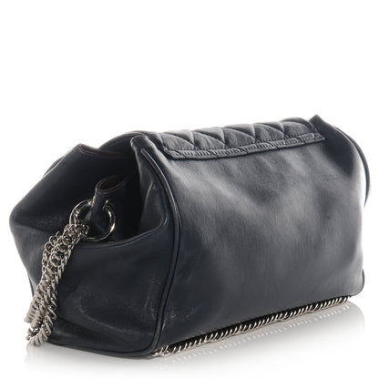 Chanel Lambskin CC Accordion Flap Navy 3 of 7